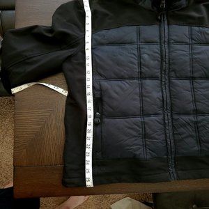 Guess Mixed Fabric Puff Jacket (Lg) Black